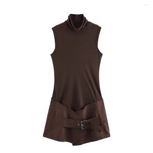 Zara turtleneck suede mini dress